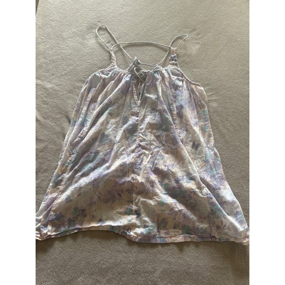 Free People Intimately Floral Print Mini Dress Beach Cover Up - Picture 1 of 6
